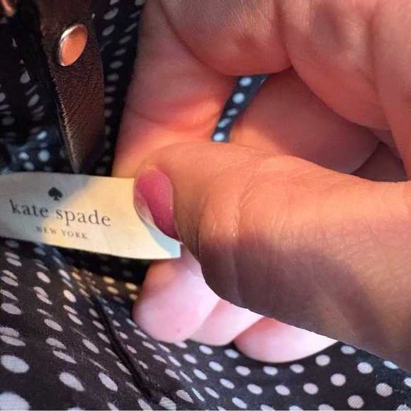 Kate Spade Black Leather Envelope Crossbody Purse w/ Gold Chain Strap EUC - Picture 9 of 10